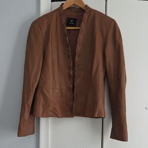 Doncaster Tan Leather Blazer